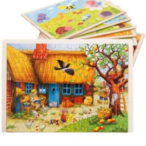 D133 6-in-1 Wooden Puzzle Set