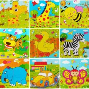 D134 Animal Puzzle Set for Kids – 9 Pieces