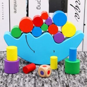 D132 Wooden Moon Balance Stacking Toy